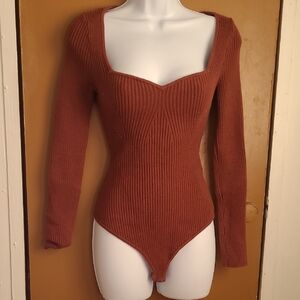 Abercrombie & Fitch Cinnamon Ribbed Bodysuit